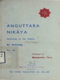 Anguttara Nikaya Part III