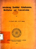 Introducing Buddhist Abhidhamma, Meditation and Concentration